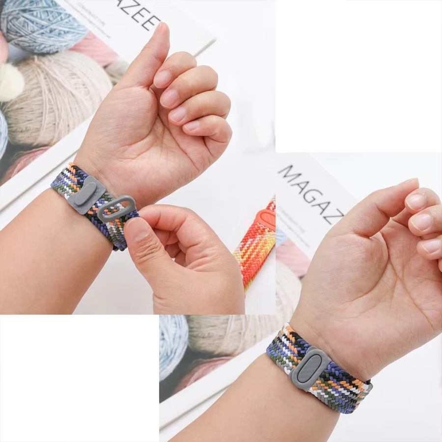 Uhrenarmband Nylon geflochten, Bunt, Unisex, 20 mm, 22 mm - Bild 4