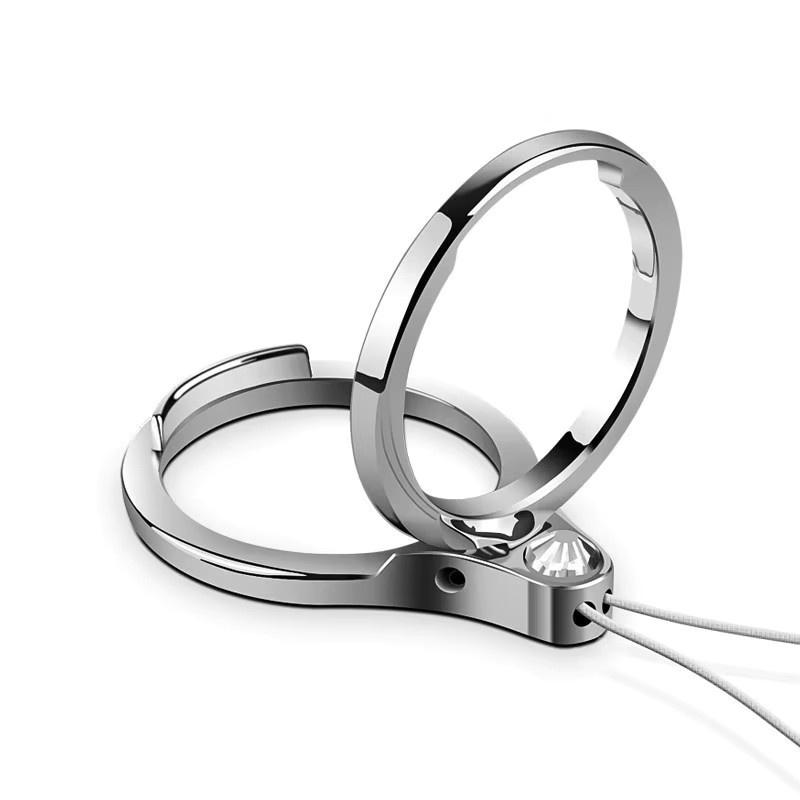 WSSHE Universal Metallseilschlüssel mit Fingerring-Befestigungshalterung und Schlüsselanhänger in Silber, 2/4 Stück - Bild 3