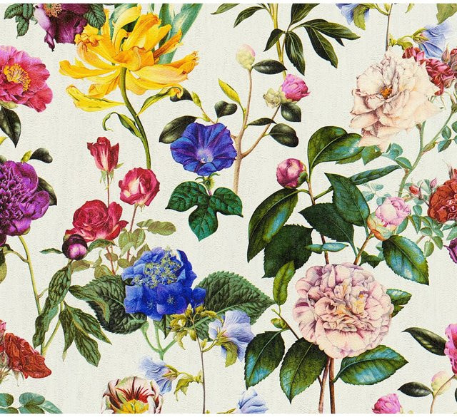 AS Creation Pop Up Panel Selbstklebende Vliestapete mit Blumen in Beige-Bunt, Breite: 52 cm, Höhe: 250 cm - Bild 1
