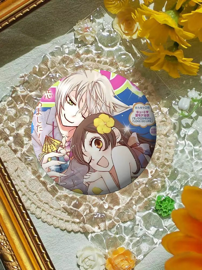 Bilibili Brosche, runde Emaille-Pins, Anime K-Kamisama Kiss-S - Bild 2