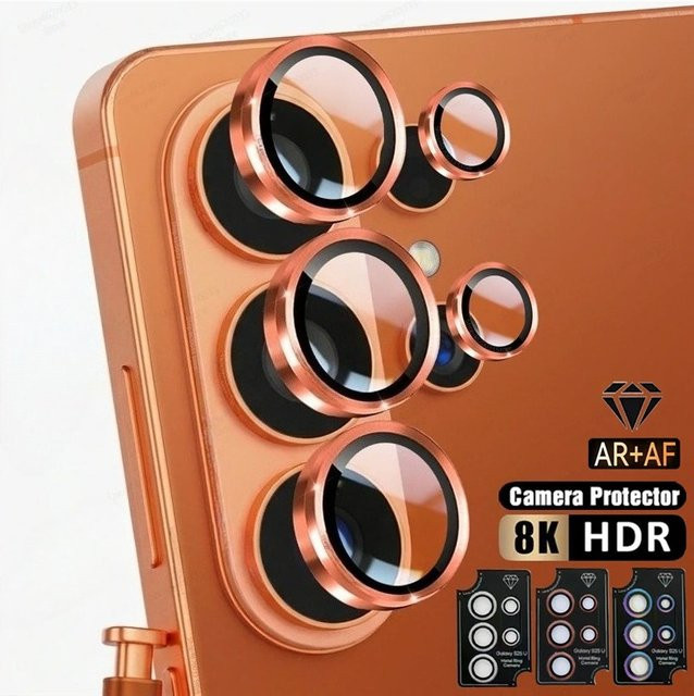 8K Ultra HD Metallring Kameraschutzglas für Samsung S26 S25 S24 Ultra Plus in Purple - Bild 1