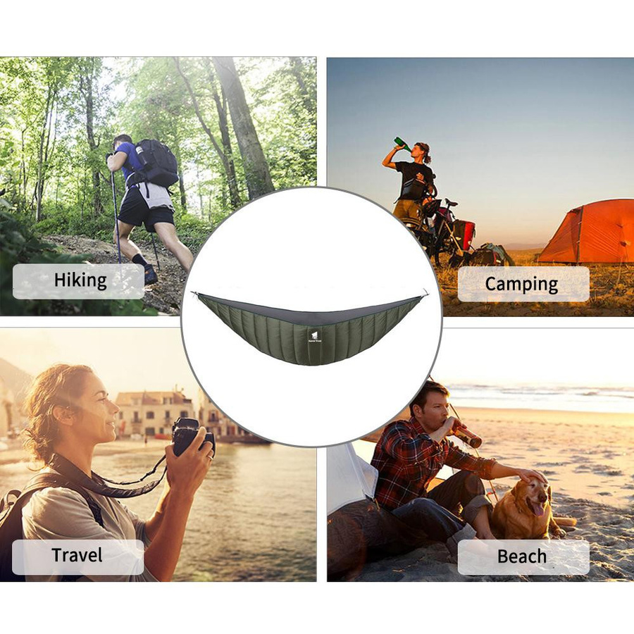Tragbare Hängematten-Unterdecke für den Winter in Braun für Outdoor-Camping und Wandern - Bild 2