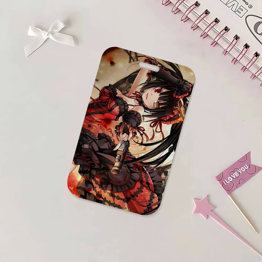 Anime Tokisaki Kurumi Ausweishalter mit Umhängeband für Schule und Büro in Multicolour - Bild 6
