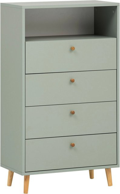 Schildmeyer Highboard Bjarne aus Eichenholz in Pistazie, B/T/H: 60,2 x 33,05 x 104,4 cm - Bild 1
