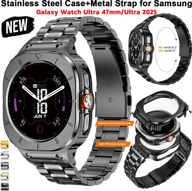 Geekthink Uhrenarmband Edelstahl, Samsung Galaxy Watch Ultra 47 mm - Bild 1