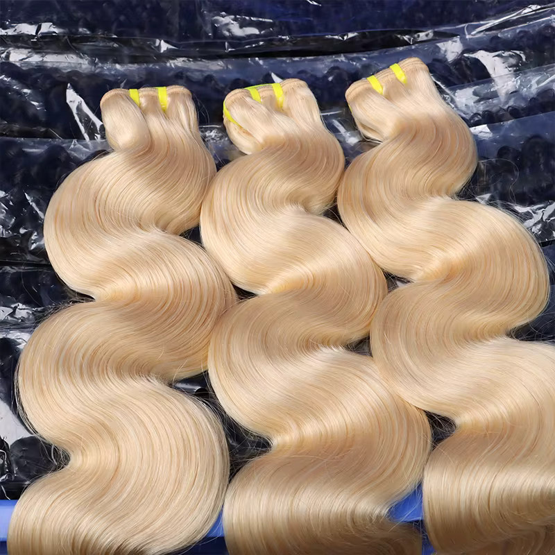 GDYLuxury Blonde Body Wave Bundles, 613, 100% Vietnamesisches Echthaar - Bild 4