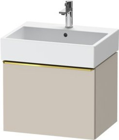 Duravit Waschtischunterschrank D-Neo wandhängend in Beige glänzend mit 1 Auszug, B/T: 58,4 x 44,2 cm - Bild 1