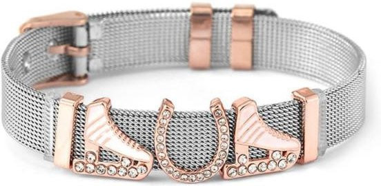 Allbestart Armband Edelstahl, zweifarbig, grau, Damen - Bild 1