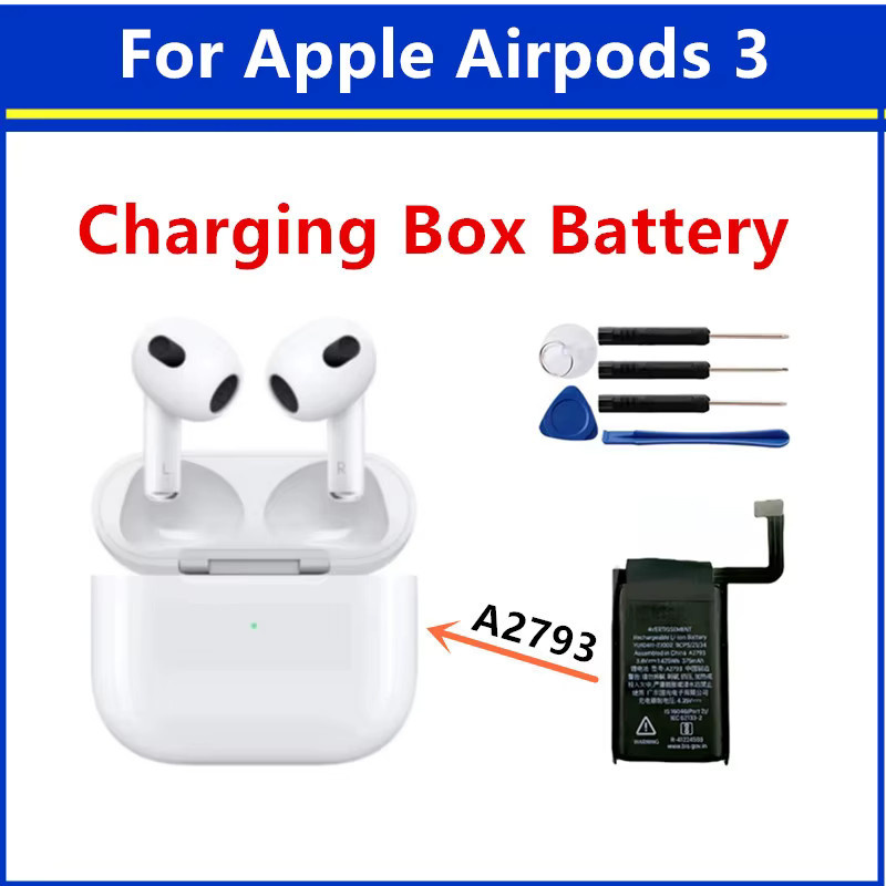 Apple Ersatzakku für AirPods 3 (A2647, A2564, A2565, A2793) Li-Ionen-Akku inklusive Reparaturwerkzeug-Set - Bild 4