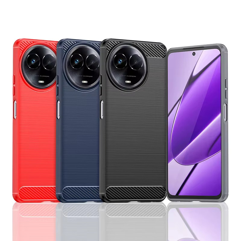 Stoßfeste Schutzhülle aus weichem Silikon-TPU für Realme 11 5G, 11X 5G, Narzo 60X, C67 5G und V50S in Rot - Bild 5