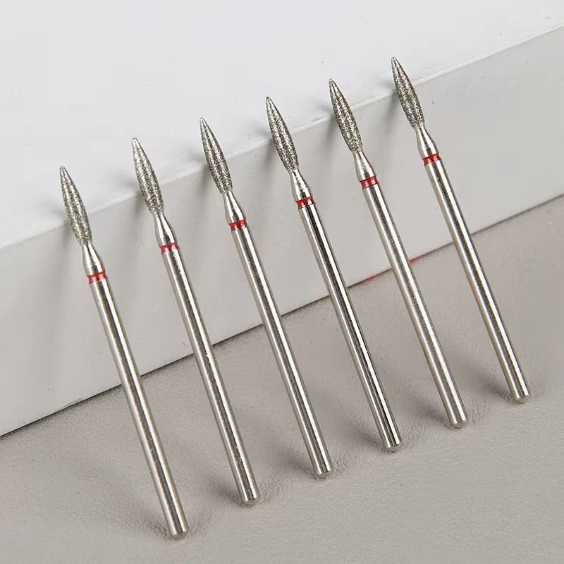 TFSCLOIN Nagel Bohrer Bits, 6 Stück, Flamme Diamant, Unisex - Bild 2