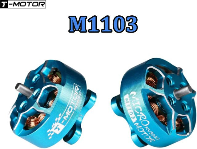 T-MOTOR M1103 Bürstenloser Mikromotor für 1,6-2,5 Zoll Whoop und 2-3 Zoll Toothpick FPV, Blau - Bild 1