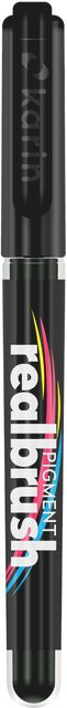 Karin Realbrush Pigment Marker Black 433U Brush Marker für Profis in Schwarz - Bild 1