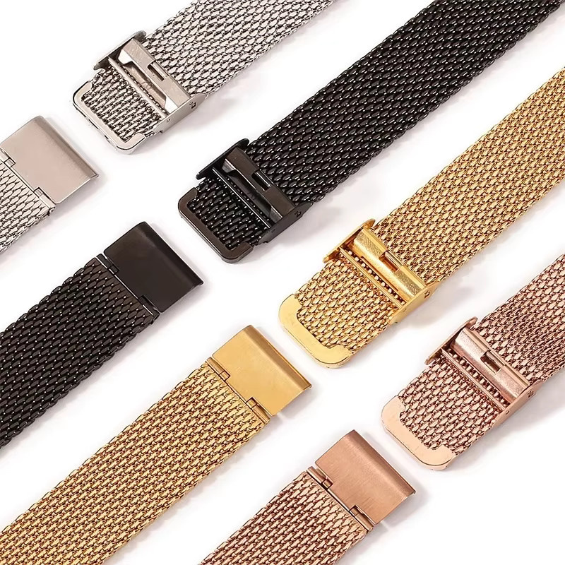 asukaband Uhrenarmband Mesh Milanese, Edelstahl, Silber, Unisex - Bild 4
