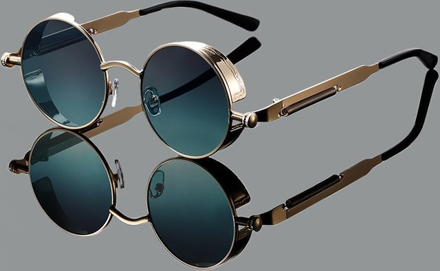 KAMMPT Sonnenbrille, Rund, Vollrand, Metall, Multicolor, Herren - Bild 1