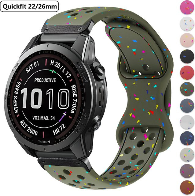 FancyWrist Silikonarmband QuickFit für Garmin Fenix 8, 7, Epix Pro und Enduro 3, Breite: 26 mm und 22 mm - Bild 1