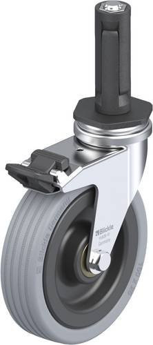 Blickle LRA-VPA 100K-FI-ER02 Lenkrolle mit Feststeller in Grau und Schwarz, Rad-Durchmesser: 100 mm, Tragfähigkeit: 70 kg - Bild 1