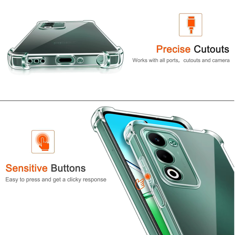 Transparente TPU-Schutzhülle für Oppo A5, A5 Pro, A5m und A5x (4G/5G) mit Anti-Gelb-Effekt - Bild 3