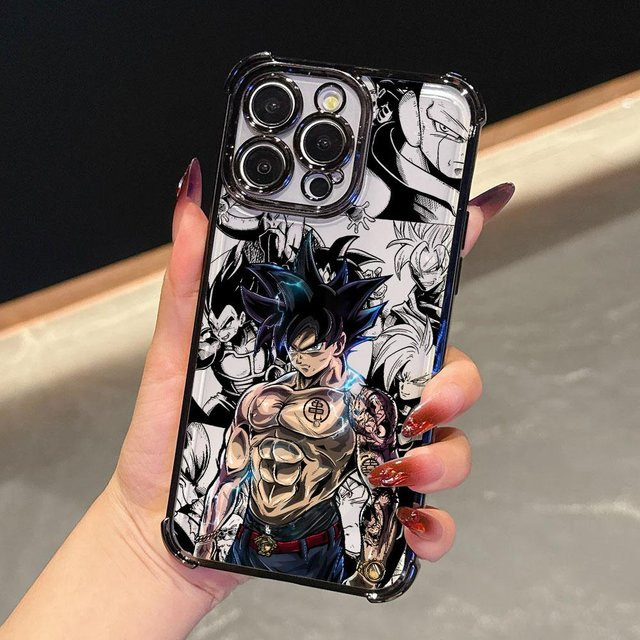 Goku Anime Dragon Ball Silikon Handyhülle für Apple iPhone 11 bis iPhone 17 Pro Max, Multicolor - Bild 1