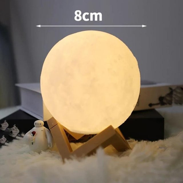 A Family Of Home Textiles LED-Leuchtspielzeug Mond-förmige Tischlampe - Bild 1