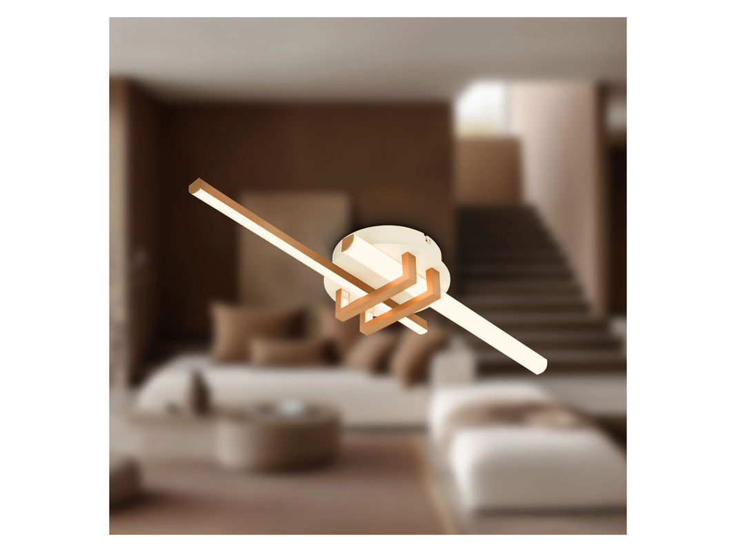 BRILONER LED Deckenleuchte mit Eckprofil in Coffee und Warm Grey aus Holz mit 18 W - Bild 2