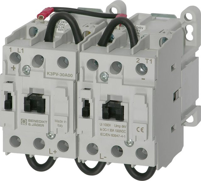 Benedict DC/PV-Leistungsschütz KG3PV-30A00 24 30A/1000VDC1 in Grau - Bild 1