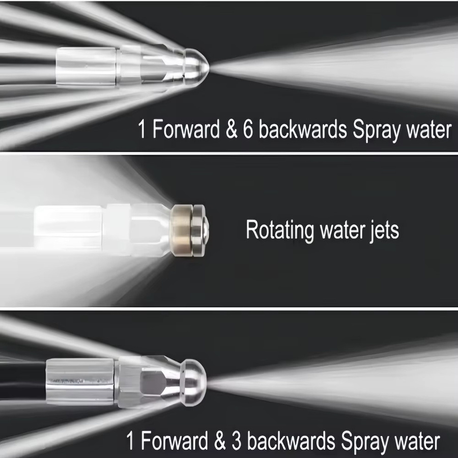 MUZHAN Hochdruckreiniger Schlauch Set zur Kanalisation und Rohrreinigung mit Reinigungsdüse kompatibel mit Karcher K2 K3 K4 K5 K6 K7 - Bild 3