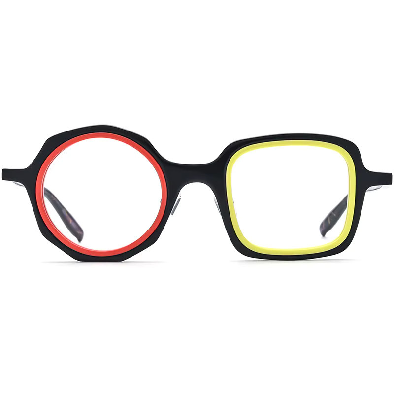 Wind Korrektionsbrille, Acetat, Rund, Vollrand, Wind Red, Unisex - Bild 2