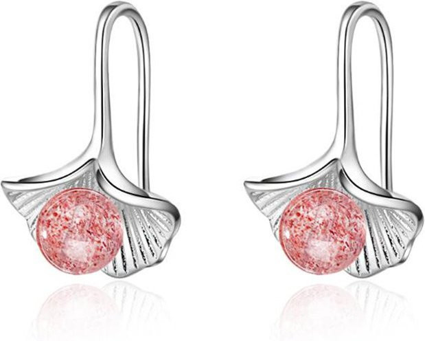 GaGa-Duck Ohrringe 925 Silber, Kristall, Rosa - Bild 1