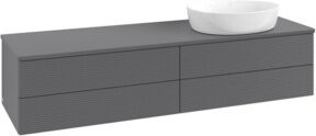 V&B Waschtischunterschrank Antao mit Frontstruktur und Beleuchtung in Anthrazit, B/T: 160 x 50 cm - Bild 1