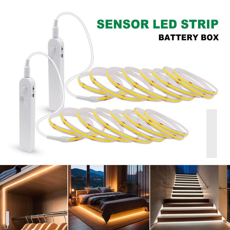 GAHADA COB LED Streifen mit Bewegungssensor, USB Wireless Nachtlicht in Warmweiß, 5V DC, 8mm Breite - Bild 2