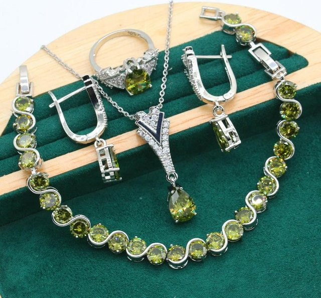 YIRAN Jewelry Schmuckset, Kupfer, Silber, Zirkonia, Unisex - Bild 1