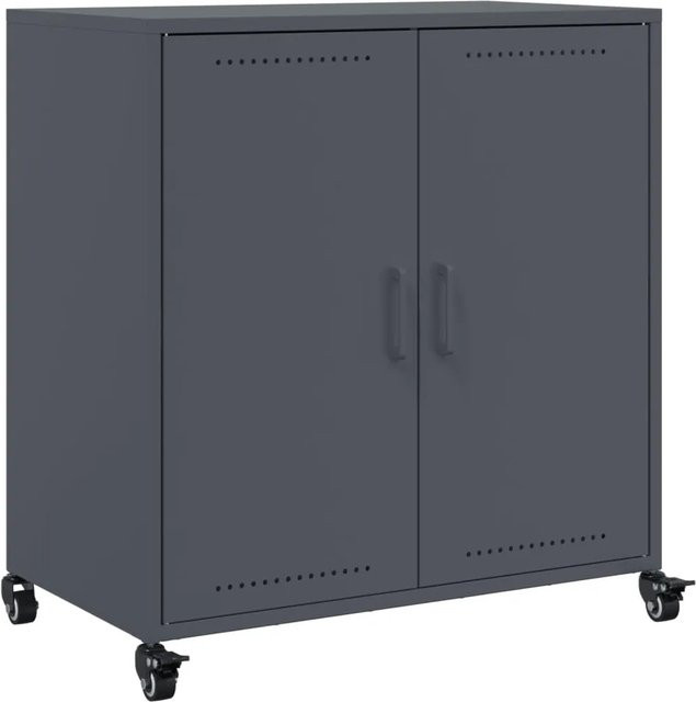 vidaXL Sideboard aus kaltgewalztem Stahl in Anthrazit matt B/T/H: 68 x 39 x 72 cm - Bild 1