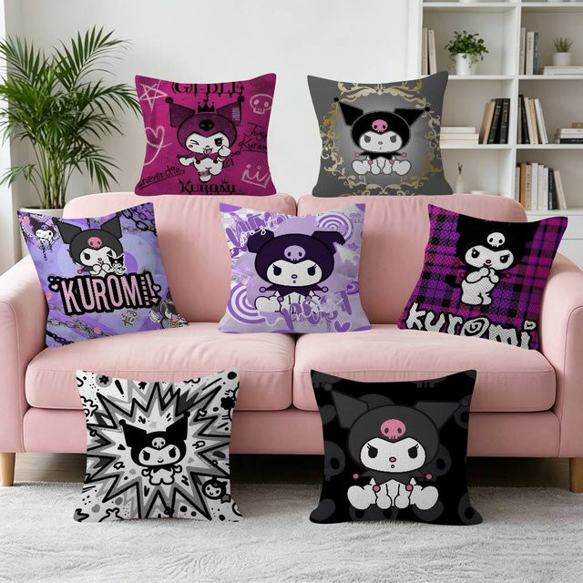 Dekorativer Kissenbezug Anime K-kuromies in Schwarz, B/B: 45 x 45 cm - Bild 1