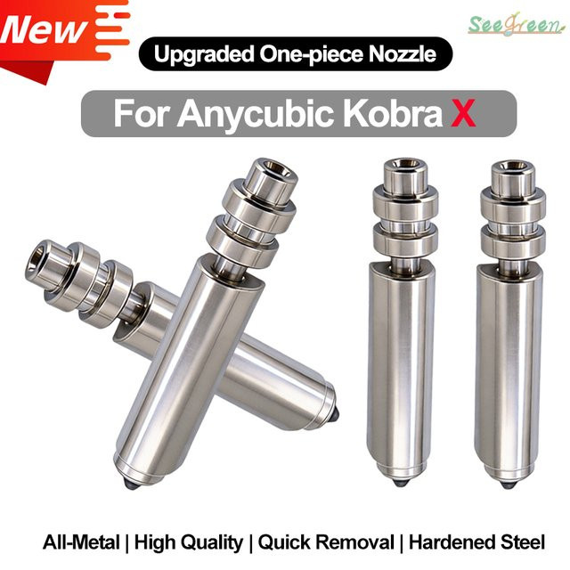 Anycubic Bimetall-Düsen aus gehärtetem Stahl für Kobra X Combo Quick Swap Hotend, Farbe: Silber, Durchmesser: 0,2 mm, 0,4 mm, 0,6 mm, 0,8 mm - Bild 1
