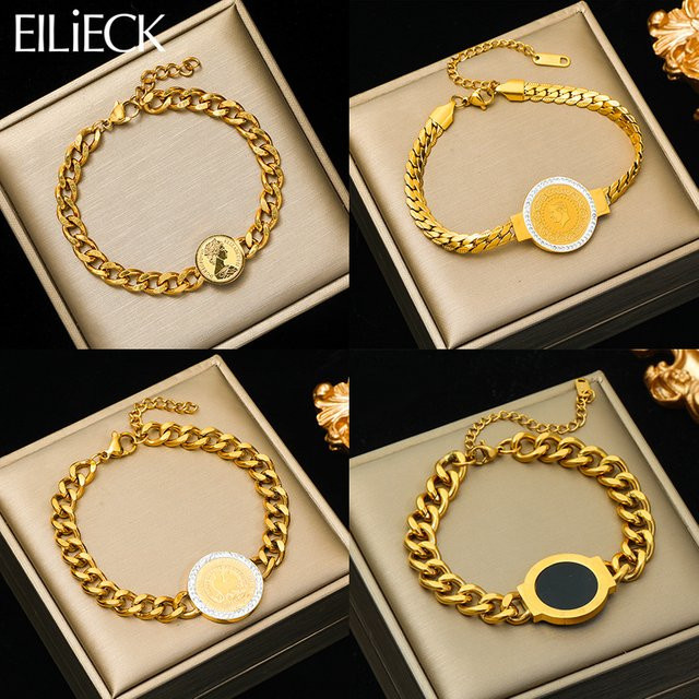Eilieck Armband, Edelstahl, Gold, Damen - Bild 1