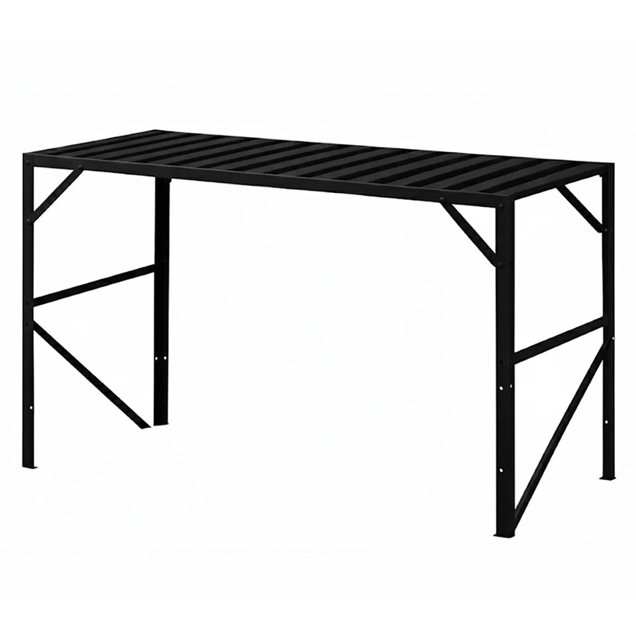 Halls Standalone Tisch 1 Sektion aus Aluminium in Schwarz B: 121 cm, T: 52 cm - Bild 2
