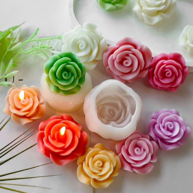 LONTL 3D Mini Rose Silikonform für DIY Handwerk aus Harz, Gips, Zement, Seife oder Schokolade - Bild 1