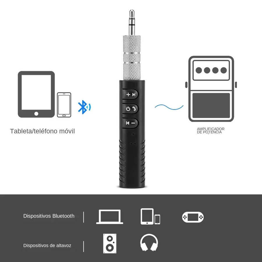 BRYNTHORX 2-in-1 Bluetooth 5.0 Empfänger und Sender mit 3,5mm Klinke AUX, kabelloser Audiokabel-Adapter für Auto, Telefon und Lautsprecher, Schwarz - Bild 4