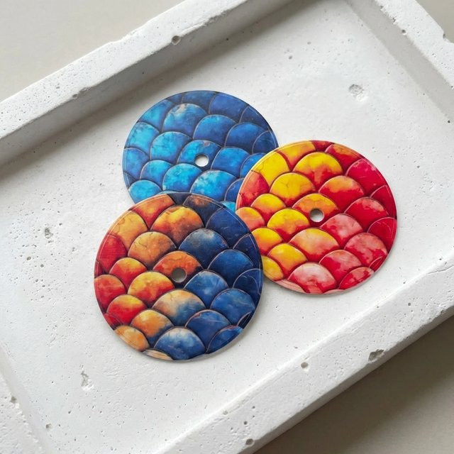 CHIICSMART Uhrenzifferblatt, Koi-Fischschuppenmuster, 28,5 mm - Bild 1