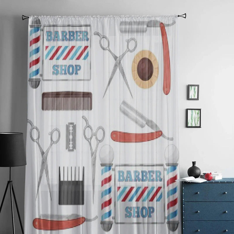 A Family Of Home Textiles Transparente Tüllvorhänge in Beige für Wohnzimmer und Küche, Breite: 135 cm, Höhe: 114 cm - Bild 2