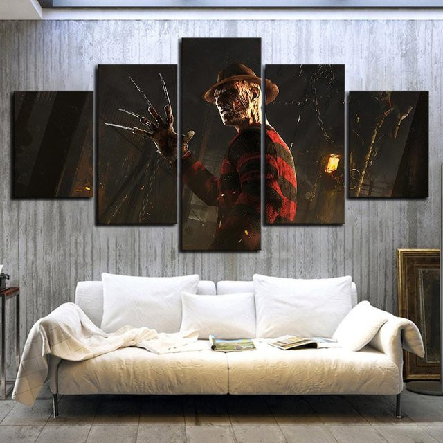 5er Set ungerahmte Leinwandbilder Freddy Dead By Daylight Videospiele Wandkunst Poster von Niveous Art Museum, Mehrfarbig, B/H: 40 x 60 cm, 40 x 80 cm, 40 x 100 cm - Bild 1