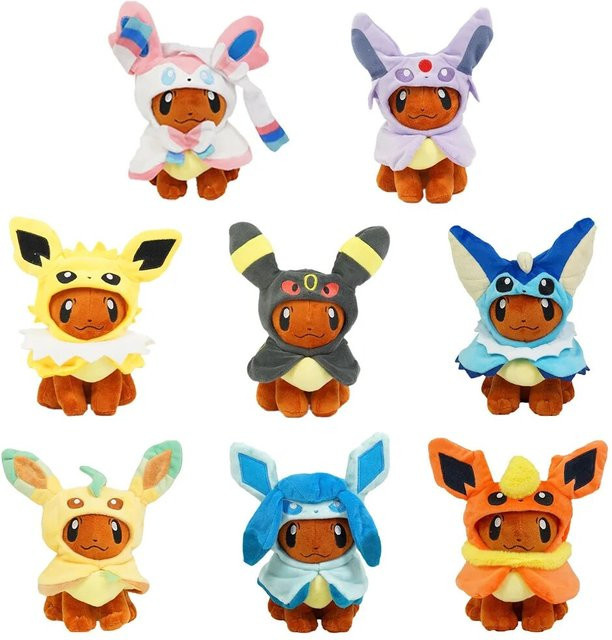 DUODUOBAO Pokémon Eevee Cos Umbreon Espeon Jolteon Flareon Glaceon Vaporeon Sylveon Leafeon, Plüschtier, Bunt / Mehrfarbig - Bild 1