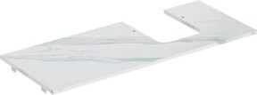 Geberit Waschtisch-Platte One Naturstein in Weiß/Marmor, B/T/H: 120 x 47 x 2 cm - Bild 1