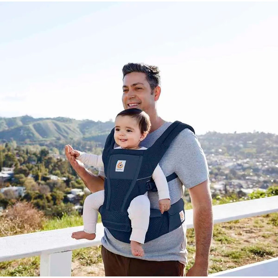Ergobaby Babytrage Alta Hip Seat in Blau mit Mesh-Einsatz - Bild 2