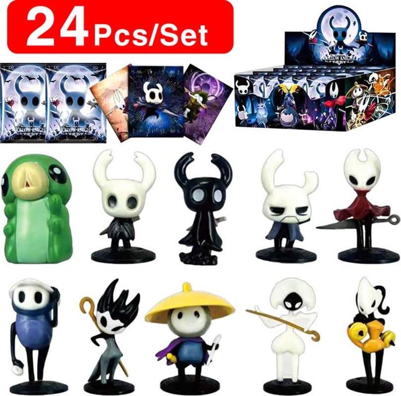 24-teiliges Set Hollow Knight Anime-Figuren von Bandai, mehrfarbige Blind Box Sammelfiguren aus Kunststoff - Bild 1
