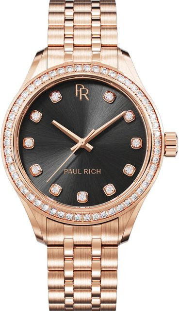 Paul Rich Damenuhr Crystelle, Quarz, Edelstahl, Schwarz, 32 mm, 5 ATM - Bild 1