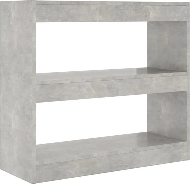 vidaXL Bücherregal und Raumteiler in Betongrau, B/T/H: 80 x 30 x 72 cm - Bild 1
