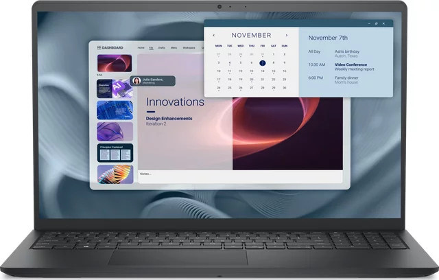 Dell Pro 15 Essential PVYN6 Notebook in Schwarz mit 15,6 Zoll Display, Intel Core i7 1355U, 1TB SSD, Windows 11 Pro, HDMI und USB-C - Bild 1