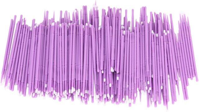 TOMTOP JMS Eyelash Swab Mikroapplikatoren, Lila violett, 200 Stück - Bild 1